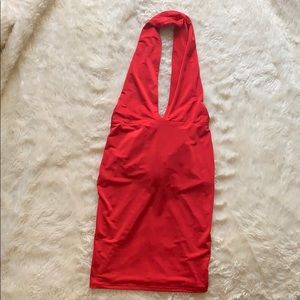 Red Halter Club Dress